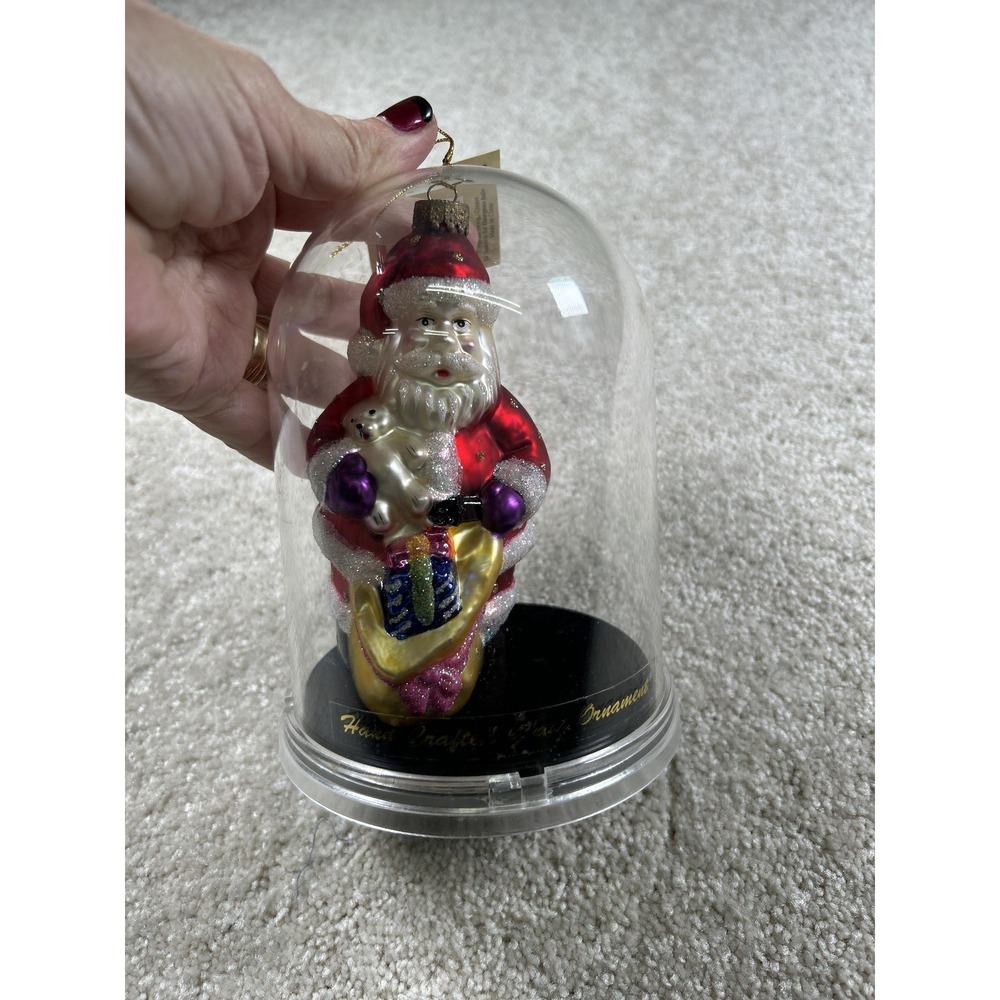 Designers Studio Santa Claus Hand Crafted Glass Ornament Unique Treasure Limited